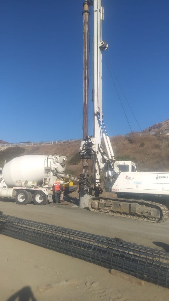 Perforación de Pilas coladas in-situ.